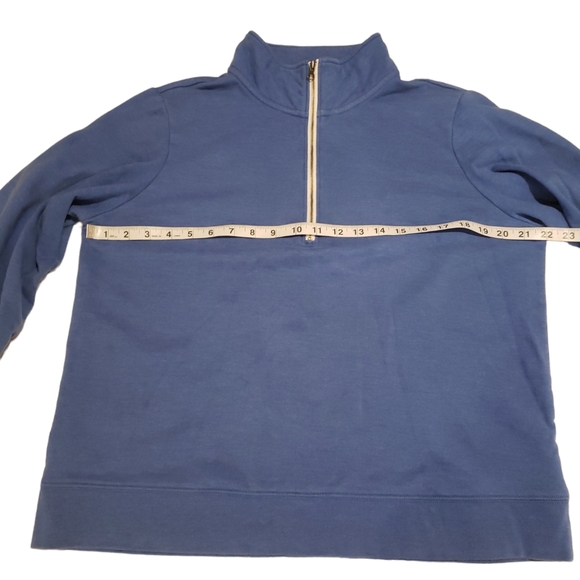 Eddie Bauer Women's Large Blue 1/2 Zip Sweatshirt - Picture 3 of 9